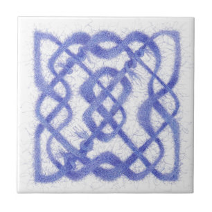 De Cerâmica VIOLET CELTIC KNOT 4,25" Azulejo cerâmico