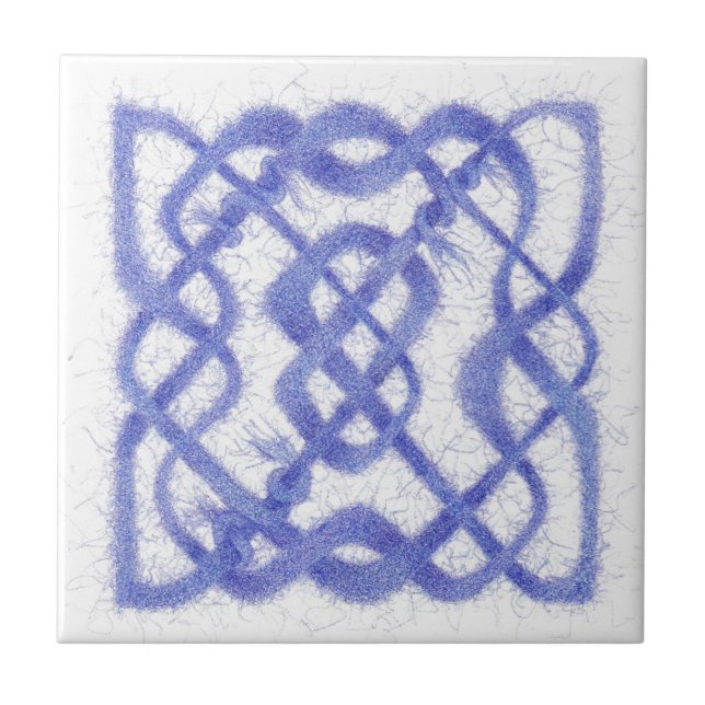 De Cerâmica VIOLET CELTIC KNOT 4,25" Azulejo cerâmico (Frente)