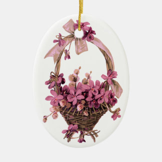 De Cerâmica Violetas do vintage e ornamento do arco