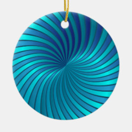 De Cerâmica Vortex espiral azul do ornamento