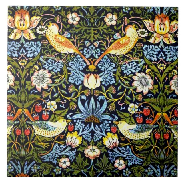 De Cerâmica William Morris - Azulejo cerâmico Strawberry Thef (Frente)