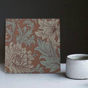 De Cerâmica William Morris Chrysanthemum - Azulejo Cerâmico