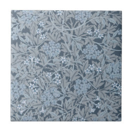 DE CERÂMICA  WILLIAM MORRIS "JASMINE" - AZULEJO CERÂMICO EM AZU
