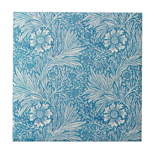 DE CERÂMICA  WILLIAM MORRIS "MARIGOLD" - AZULEJO CERÂMICO (Frente)