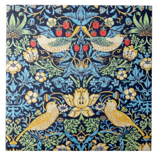 De Cerâmica William Morris Strawberry Thief Azulejo cerâmico.
