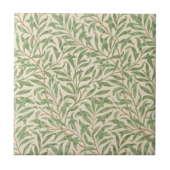 De Cerâmica Willow Bough (por William Morris) Azulejo cerâmico (Frente)