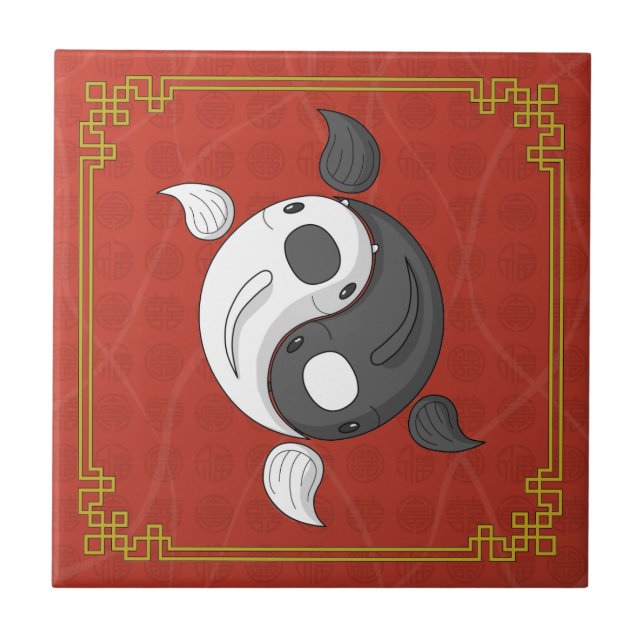 De Cerâmica Yin e Yang, o Azulejo Koi (Frente)