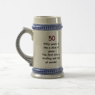 De Cerveja 50th caneca engraçada do aniversário