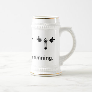 De Cerveja Apenas mantenha a caneca Running da torneira