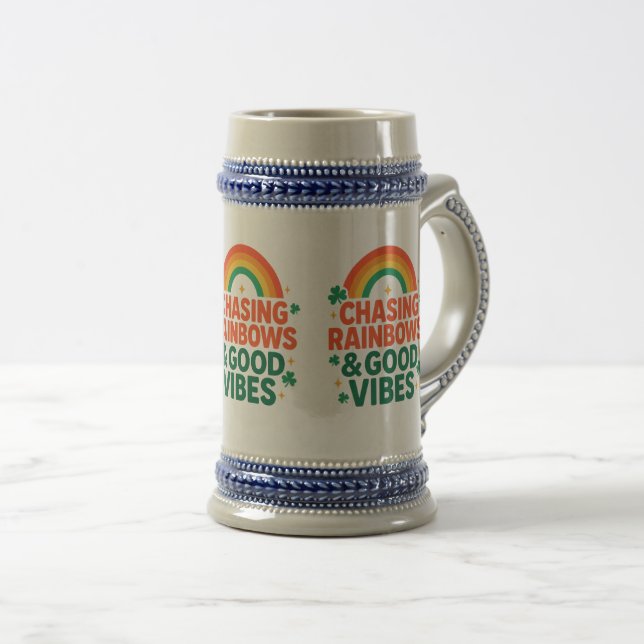 De Cerveja Caneca Chasing Rainbows & Good Vibes (Frente Esquerda)