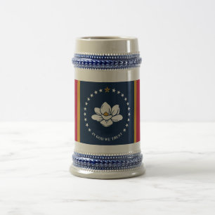 De Cerveja Caneca com a Bandeira do Estado do Mississippi, EU