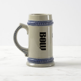De Cerveja Caneca com um bubu fofo e laço na lateral da marca