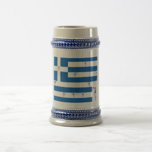 De Cerveja Caneca Evzone Grecian com bandeira grega