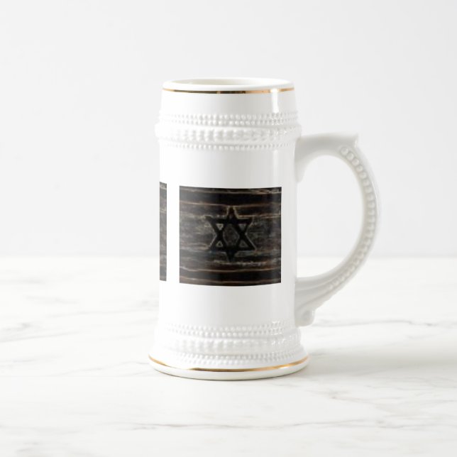 De Cerveja caneca israel preto e branco abstrato (Direita)