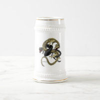 Caneca preta & Dourado dos dragões