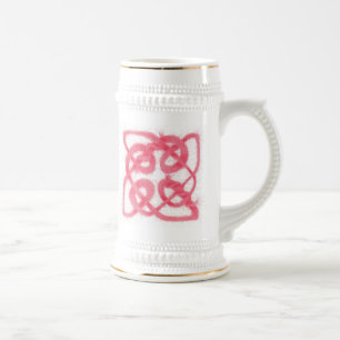 De Cerveja CANECA ROSE CELTIC KNOT Branco e Dourado