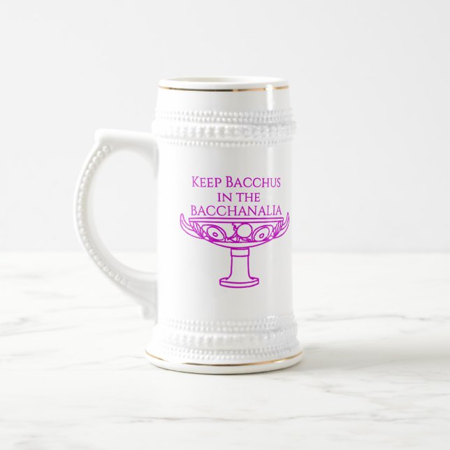 De Cerveja Mantenha Baco na caneca da Bacanal  (Esquerda)