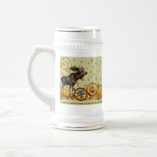 De Cerveja Moose Swirl Stars Moon Peace Joy Ho Ho Ho Caneca d (Esquerda)