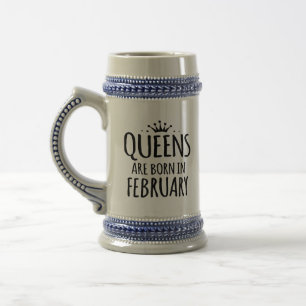 De Cerveja O Queens é em fevereiro caneca especial nascida