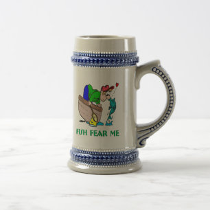 De Cerveja Peixe Me Teme Engraçada Pescando Caneca