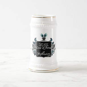 De Cerveja Uma caneca medieval com seu possui muito a brasão