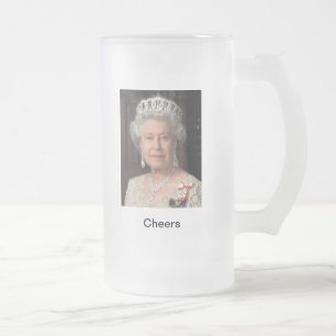 De Cerveja Vidro Jateado A caneca da rainha