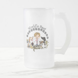 De Cerveja Vidro Jateado A melhor caneca veterinária do mundo - cabelo