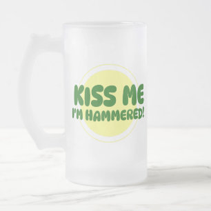 De Cerveja Vidro Jateado Beije Me Estou Embriagado! Caneca Fosca