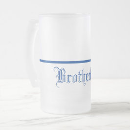 De Cerveja Vidro Jateado Caneca azul fina do Linha-Fraternidade-Fosco