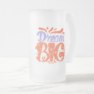 De Cerveja Vidro Jateado Caneca com brilho Sonhe Grande