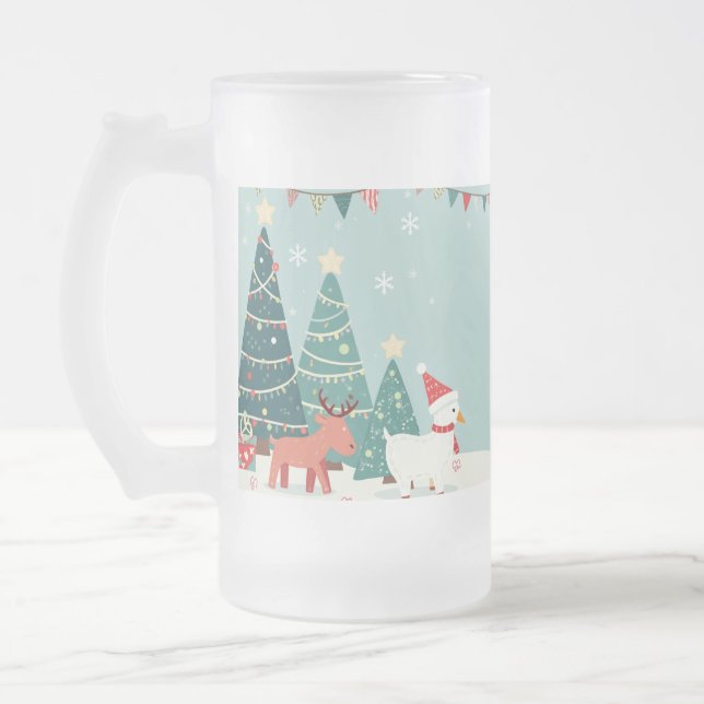 De Cerveja Vidro Jateado caneca comemorativa do natal (Esquerda)