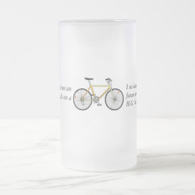 De Cerveja Vidro Jateado Caneca da esperança da bicicleta (Centro)