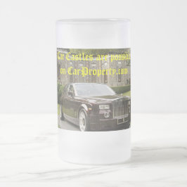 De Cerveja Vidro Jateado Caneca da garagem do castelo do carro