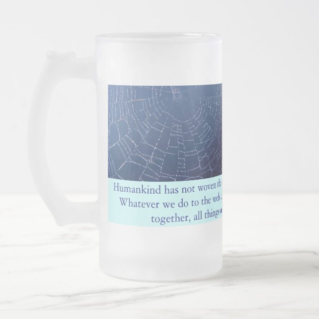 De Cerveja Vidro Jateado caneca da Web (Esquerda)