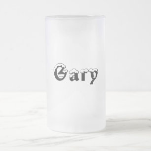 De Cerveja Vidro Jateado Caneca do Estilo-Fosco do Gary-Nome