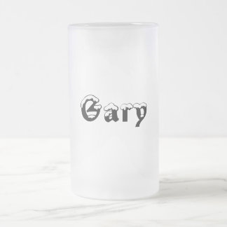 De Cerveja Vidro Jateado Caneca do Estilo-Fosco do Gary-Nome