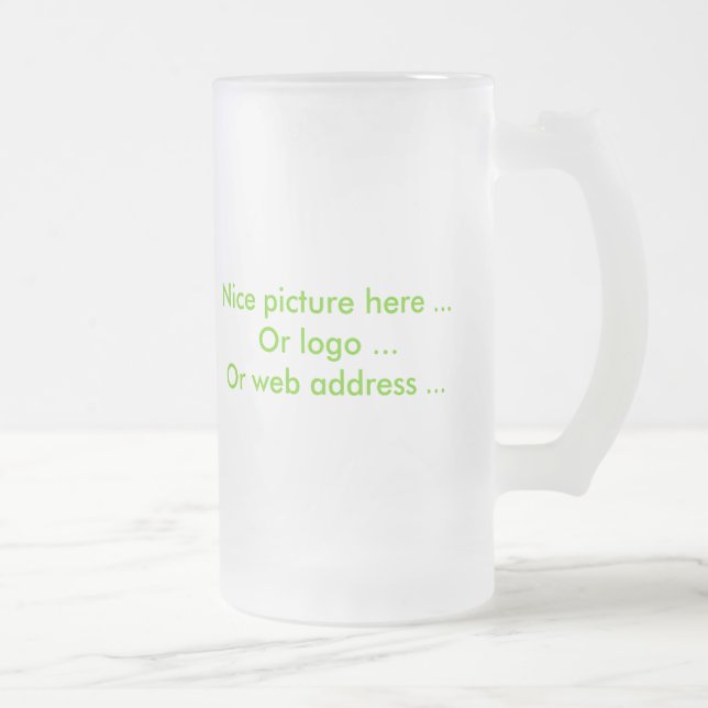De Cerveja Vidro Jateado Caneca do fosco (Direita)