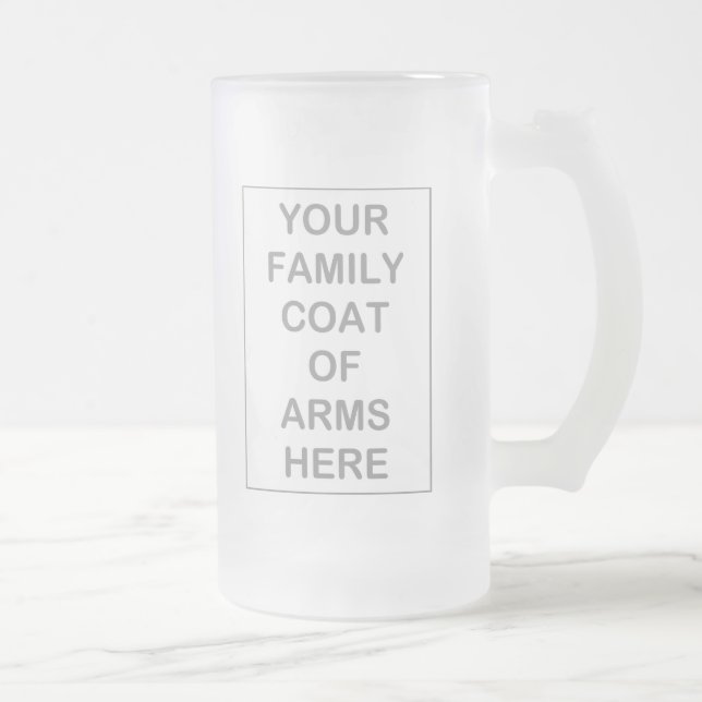 De Cerveja Vidro Jateado Caneca do fosco da brasão (Direita)