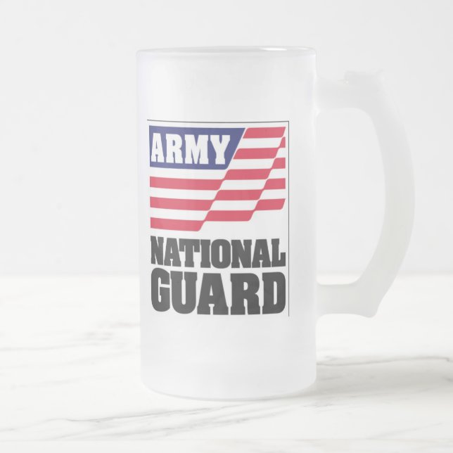 De Cerveja Vidro Jateado Caneca do fosco da guarda nacional do exército (Direita)
