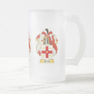 De Cerveja Vidro Jateado Caneca do fosco da heráldica da crista da famíli