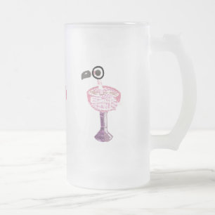De Cerveja Vidro Jateado Caneca do fosco do cocktail do flamingo