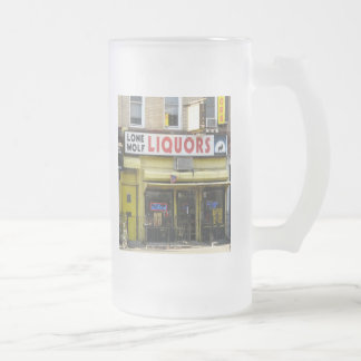 De Cerveja Vidro Jateado Caneca do fosco dos licores do lobo solitário
