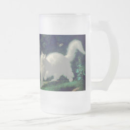 De Cerveja Vidro Jateado Caneca do gato do angora