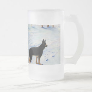 De Cerveja Vidro Jateado Caneca do german shepherd