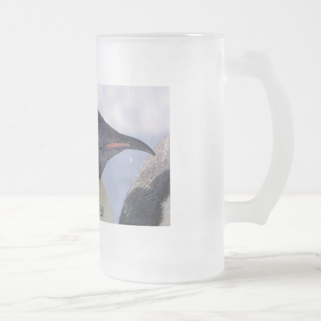 De Cerveja Vidro Jateado Caneca do pinguim (Direita)