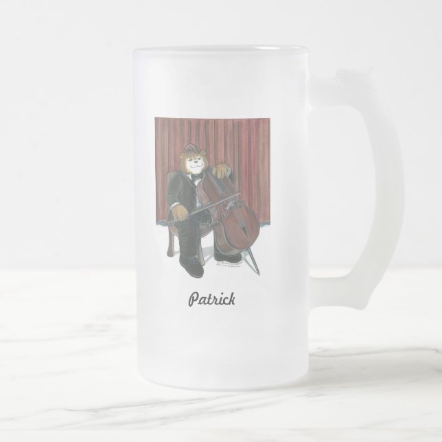 De Cerveja Vidro Jateado Caneca do violoncelo (Direita)