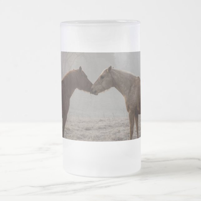 De Cerveja Vidro Jateado Caneca Fosca com Amor por Cavalos (Centro)