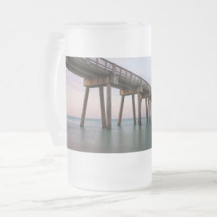 De Cerveja Vidro Jateado Caneca Fosca Glassy Waters Panama City Beach Pier
