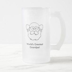 De Cerveja Vidro Jateado Caneca Fosqueada do Melhor Vô