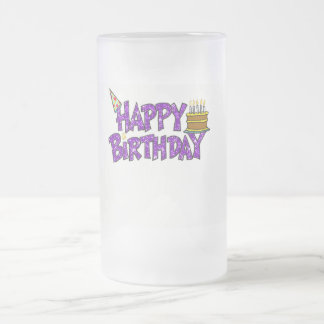 De Cerveja Vidro Jateado Caneca gelado do aniversário